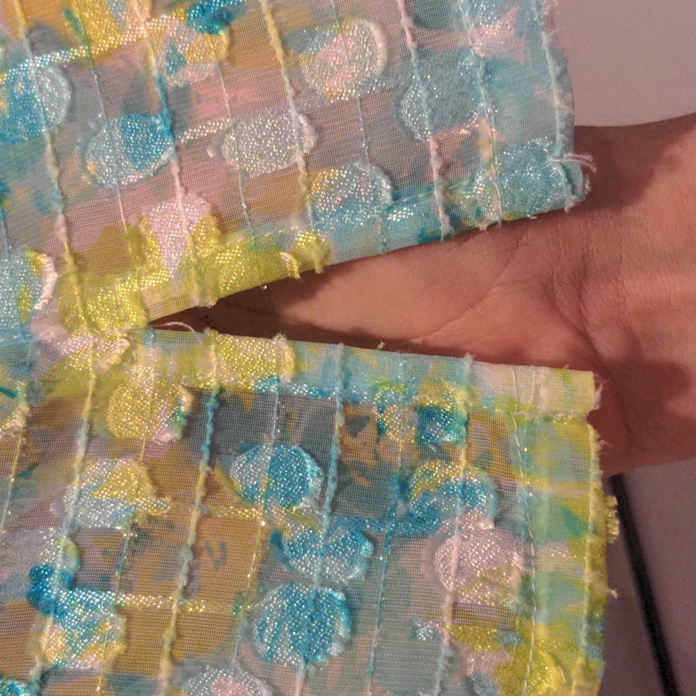 Nwot Ruby Rd Sz 12 Sheer Shimmery Button Front Ro… - image 7